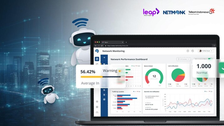 TELKOM SEMATKAN AI NETMONK,MONITORING JARINGAN